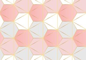 Hexagonal Pattern  Rose Gold Background vector