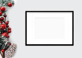 Black Christmas interior frame mockup photo