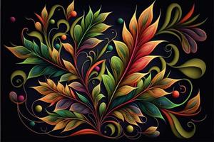 Colorful abstract organic plant and leaves. Abstract tropical le vector