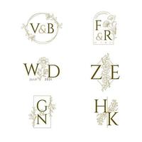 Elegant Wedding Monogram vector