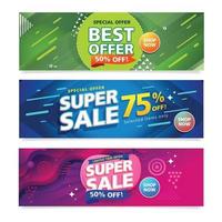 Flash Sale Horizontal Banner vector