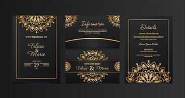 Luxury Wedding Invitation Template vector