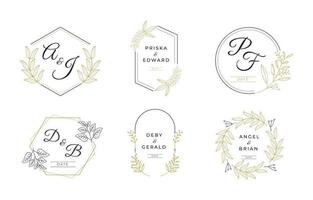 Luxury Wedding Monogram Collection vector