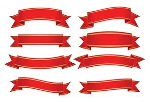 Red Decorative Banners vector