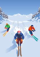 Skier Extreme Sports vector