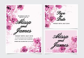 Vector Floral Wedding Invitation