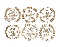 Vintage Wedding Stamp vector