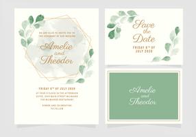 Vector Eucalyptus Wedding Invitation