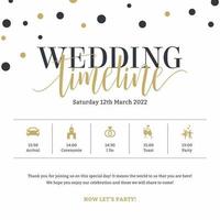 Wedding Timeline Template Vector